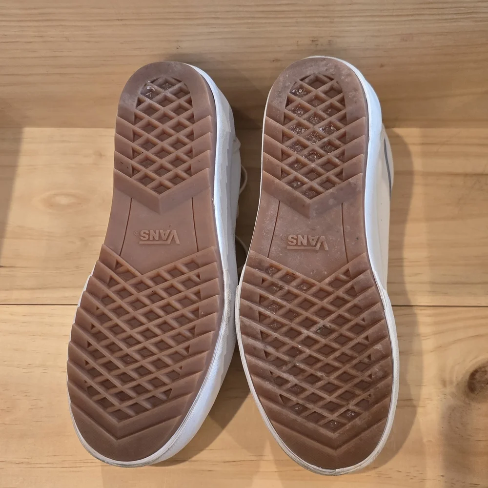 Van's White Platform Sneakers - Picture 6 of 9